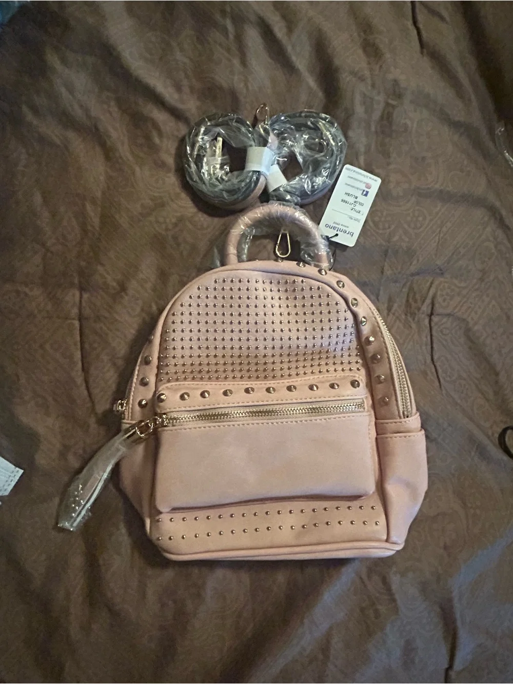 Studded Mini Backpack - Blush
